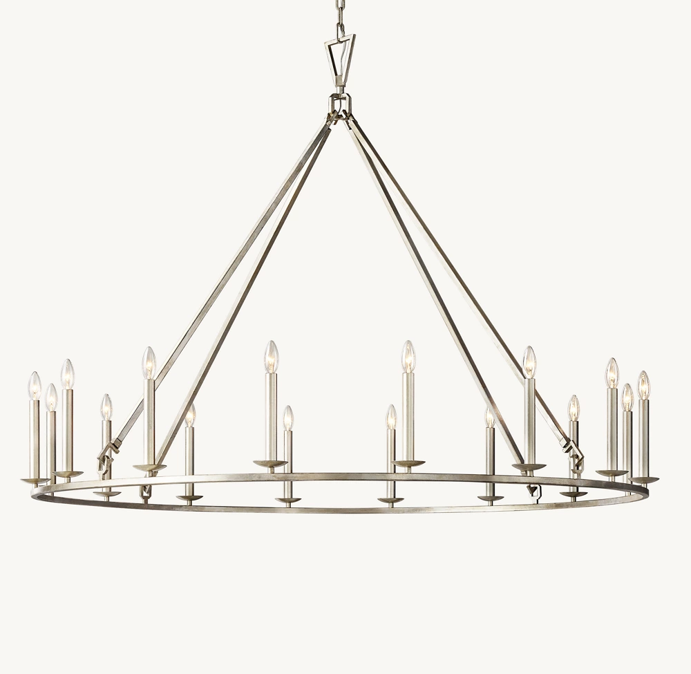 19TH C. ENGLISH OPENWORK ROUND CHANDELIER 60