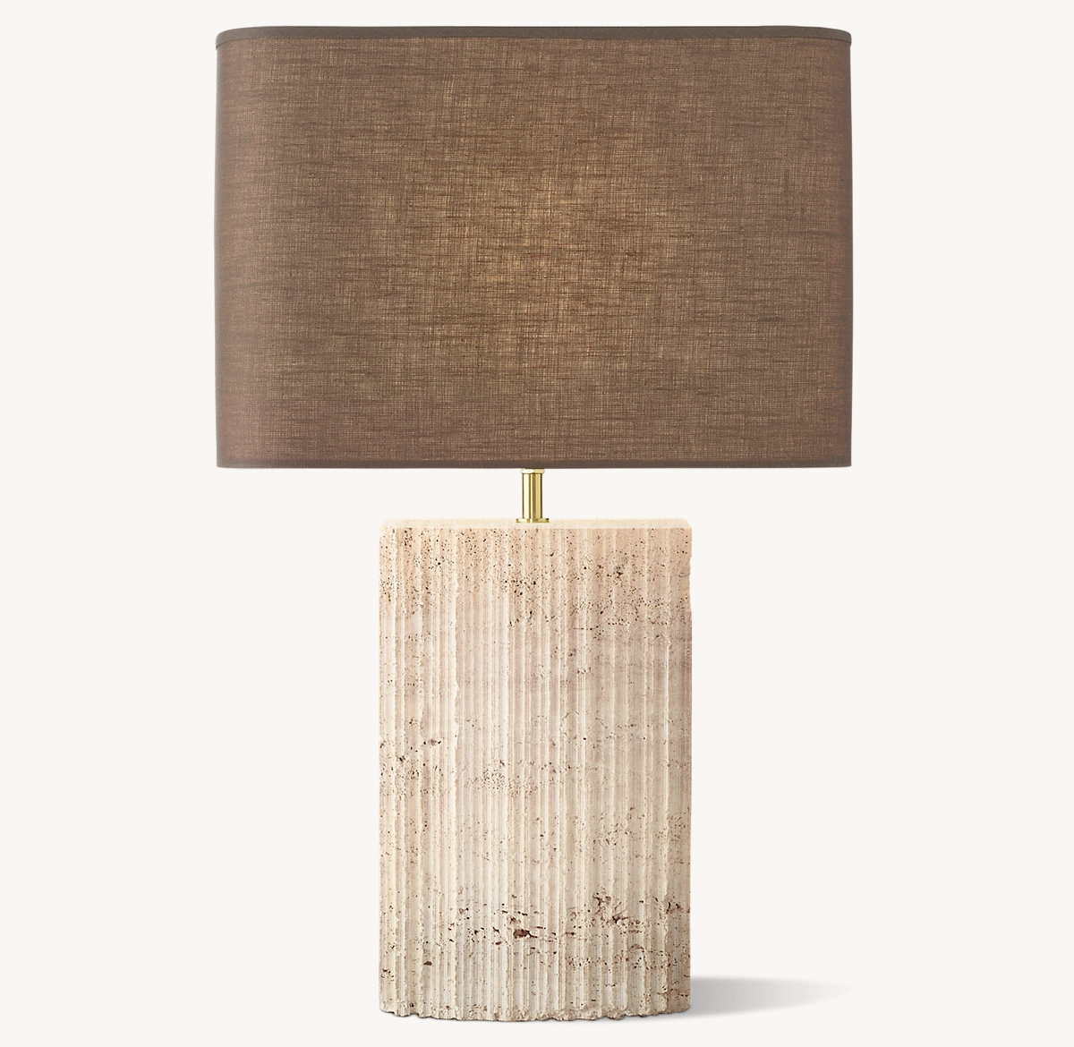 TALLADO CLASSICO TRAVERTINE CONVEX ACCENT LAMP - Mochaccino