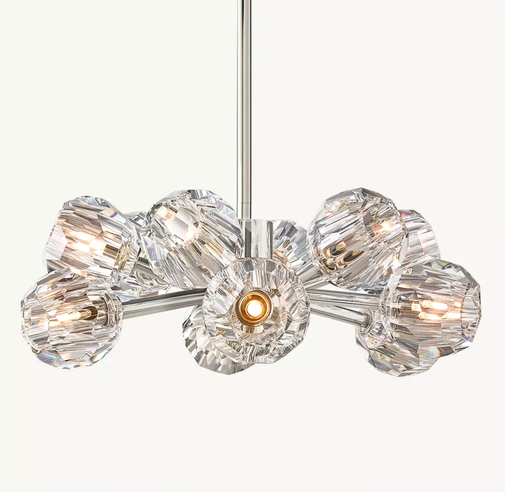 BOULE DE CRISTAL CLEAR GLASS ROUND CHANDELIER 24