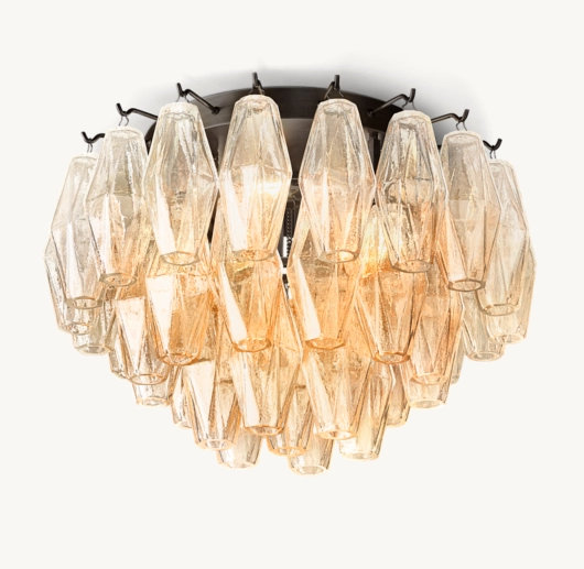 CHIARA CLEAR GLASS FLUSHMOUNT 17