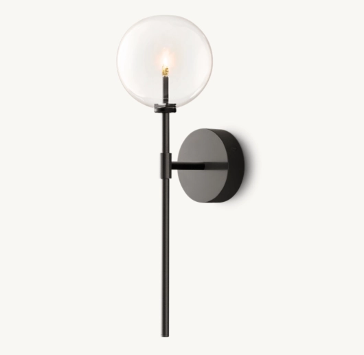 GLASS GLOBE SCONCE