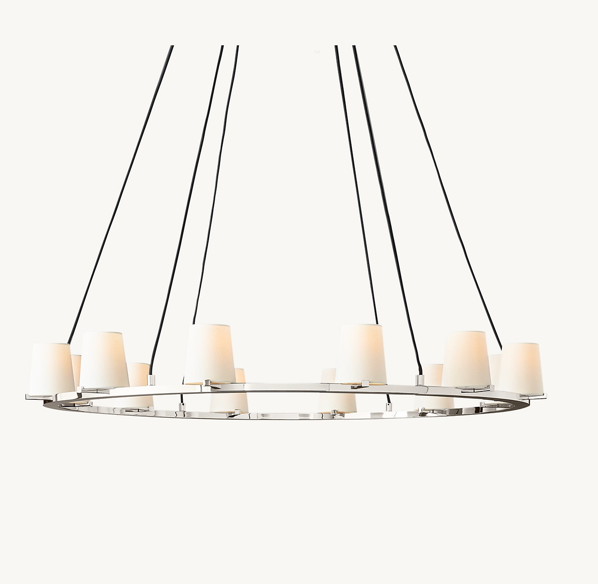 PAUILLAC FABRIC SHADE ROUND CHANDELIER 48