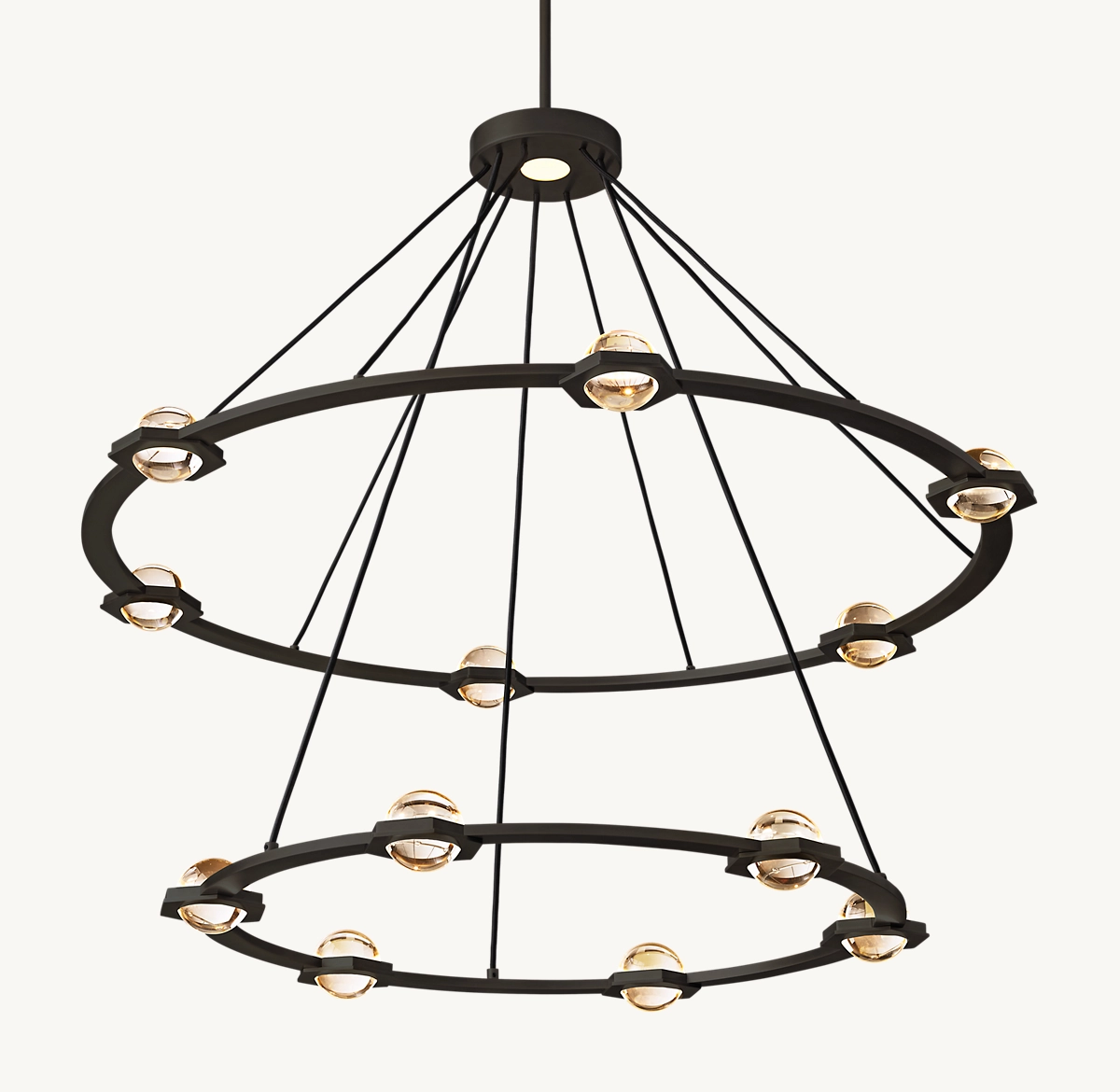 ÉCLATANT TWO-TIER ROUND CHANDELIER 48