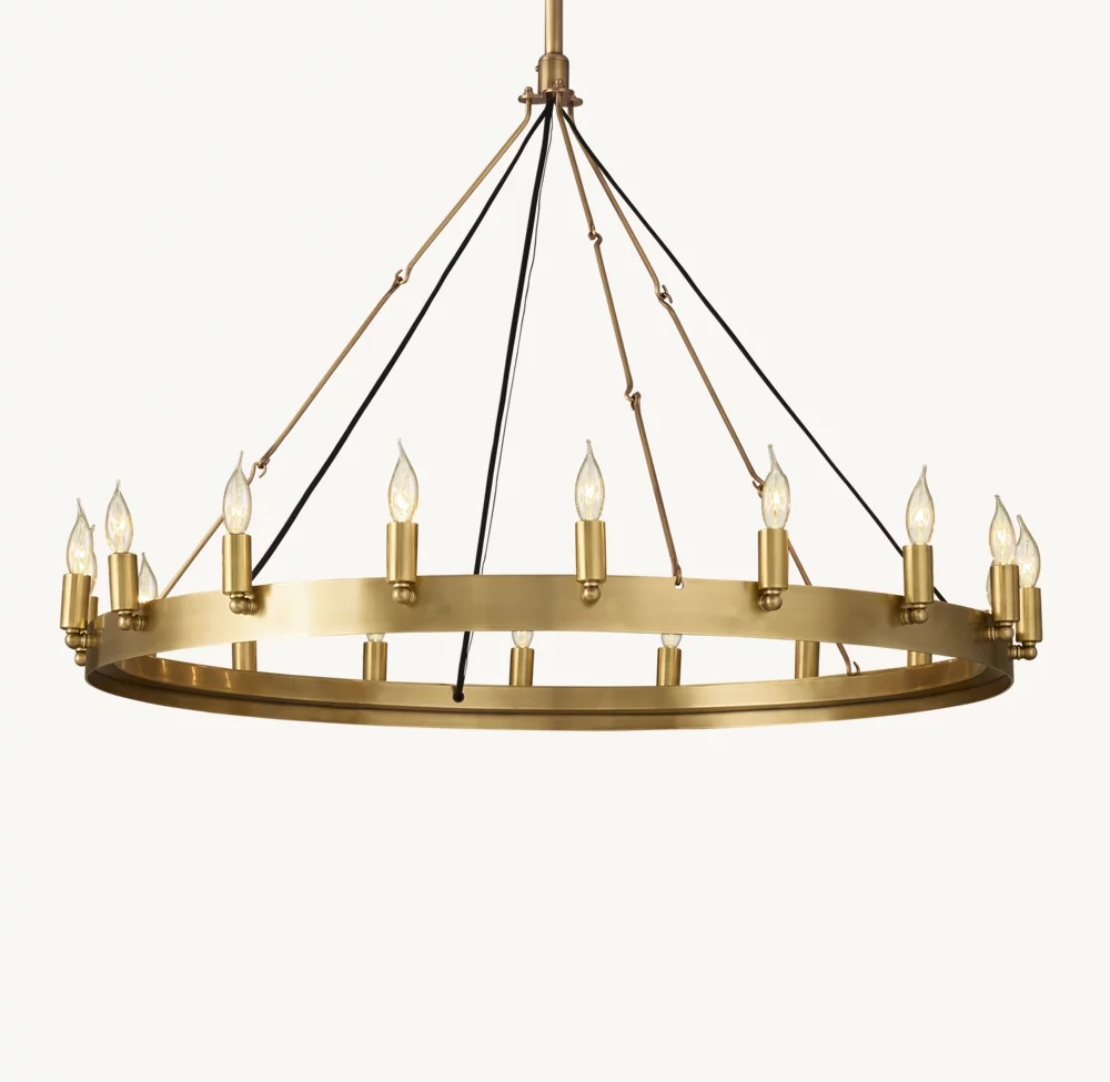 CAMINO VINTAGE CANDELABRA ROUND CHANDELIER 38
