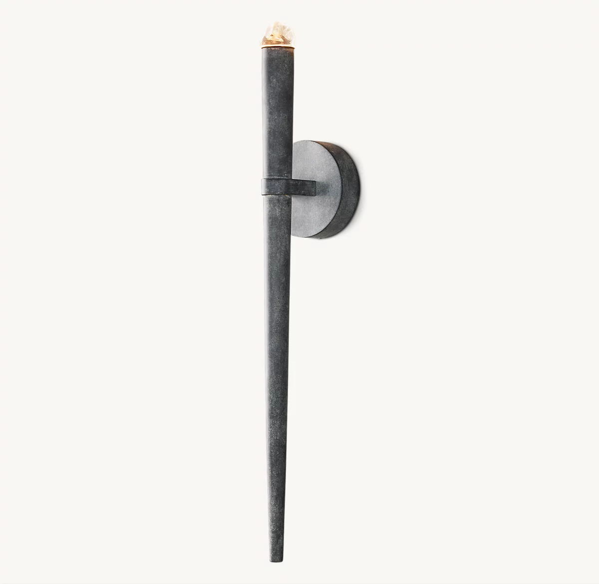 AQUITAINE TORCH SCONCE - Weathered Zinc