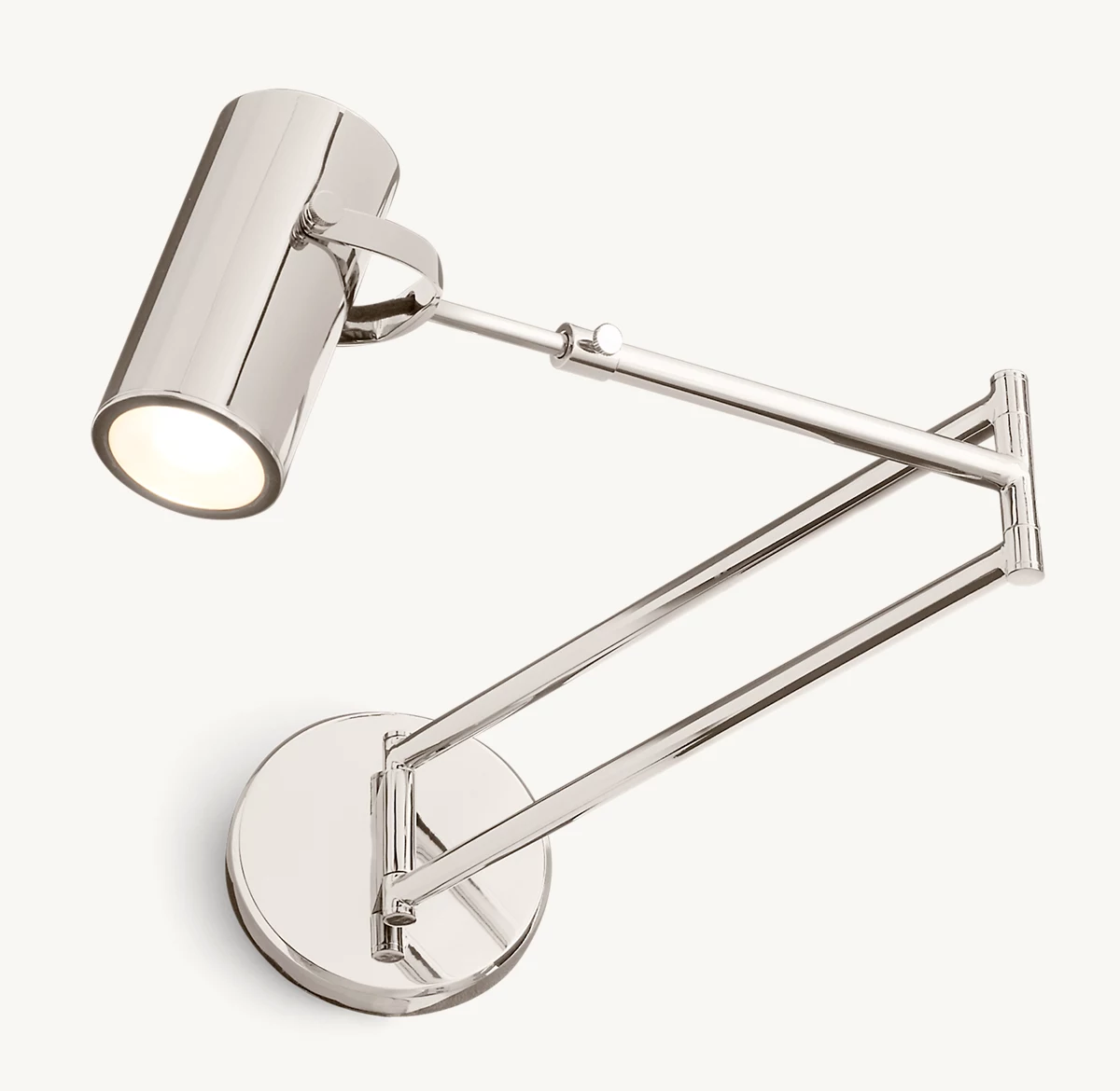 CHAMPEAUX SWING-ARM SCONCE - Polished Nickel