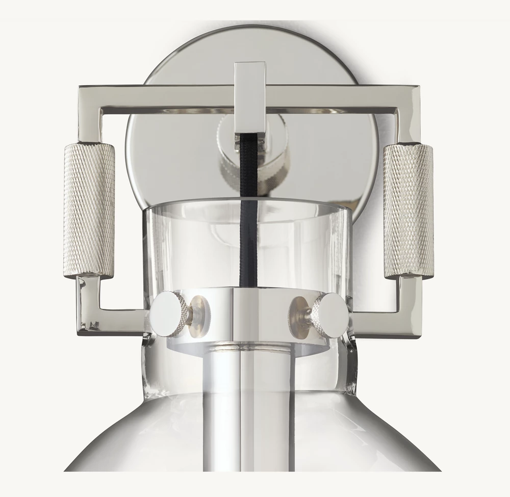 MACHINIST GLASS CLOCHE SCONCE 10