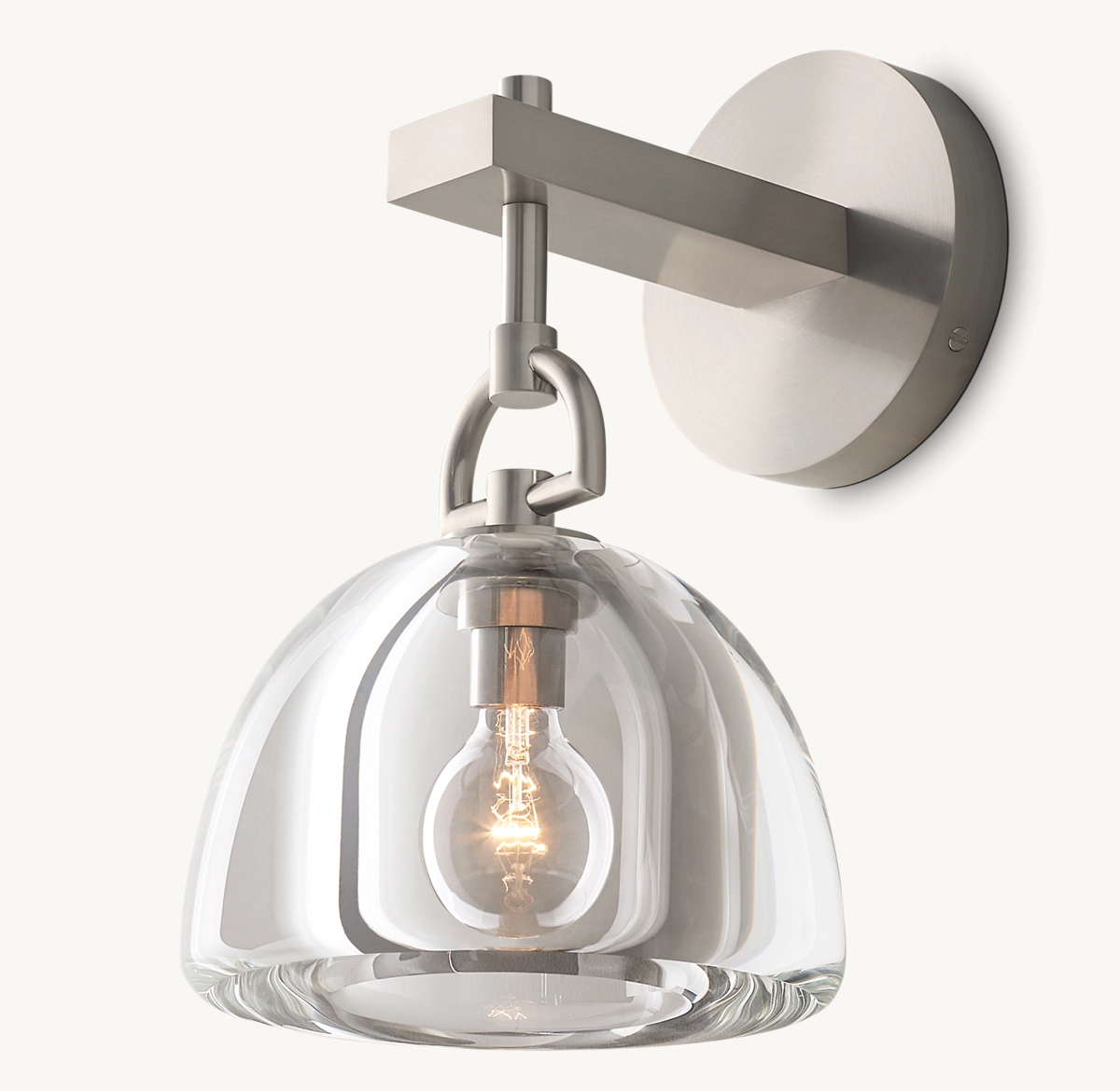 BOTANIST DOME SCONCE - Satin Nickel