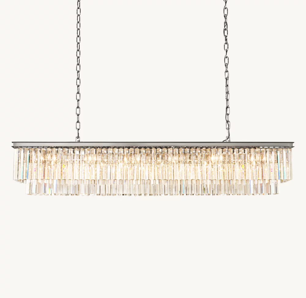 1920S ODEON RECTANGULAR CHANDELIER 72