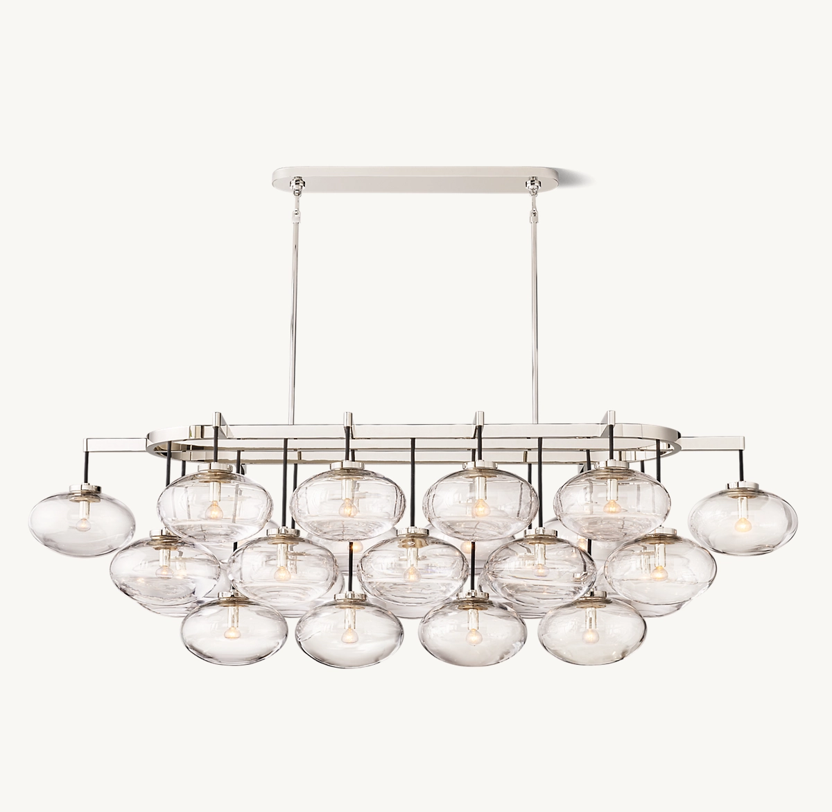 CABRETTE CLEAR GLASS LINEAR CHANDELIER 72