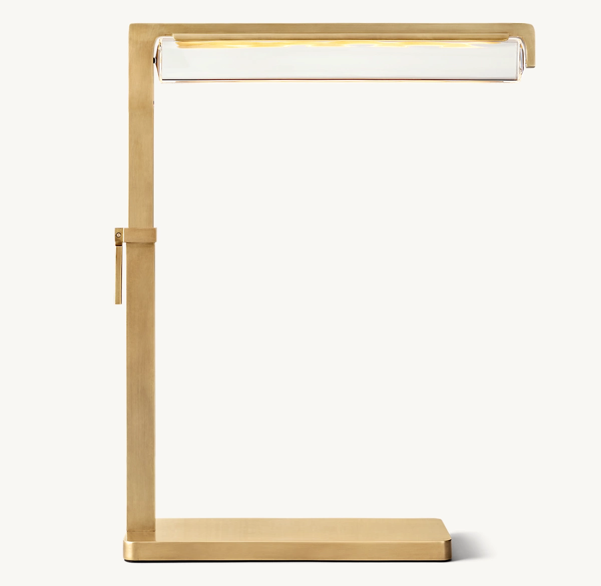 Audubon Crystal Task Table Lamp - Lacquered Burnished Brass