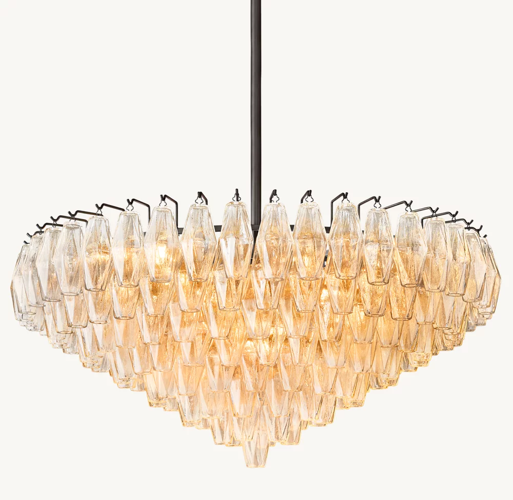 CHIARA CLEAR GLASS TIERED ROUND CHANDELIER 37