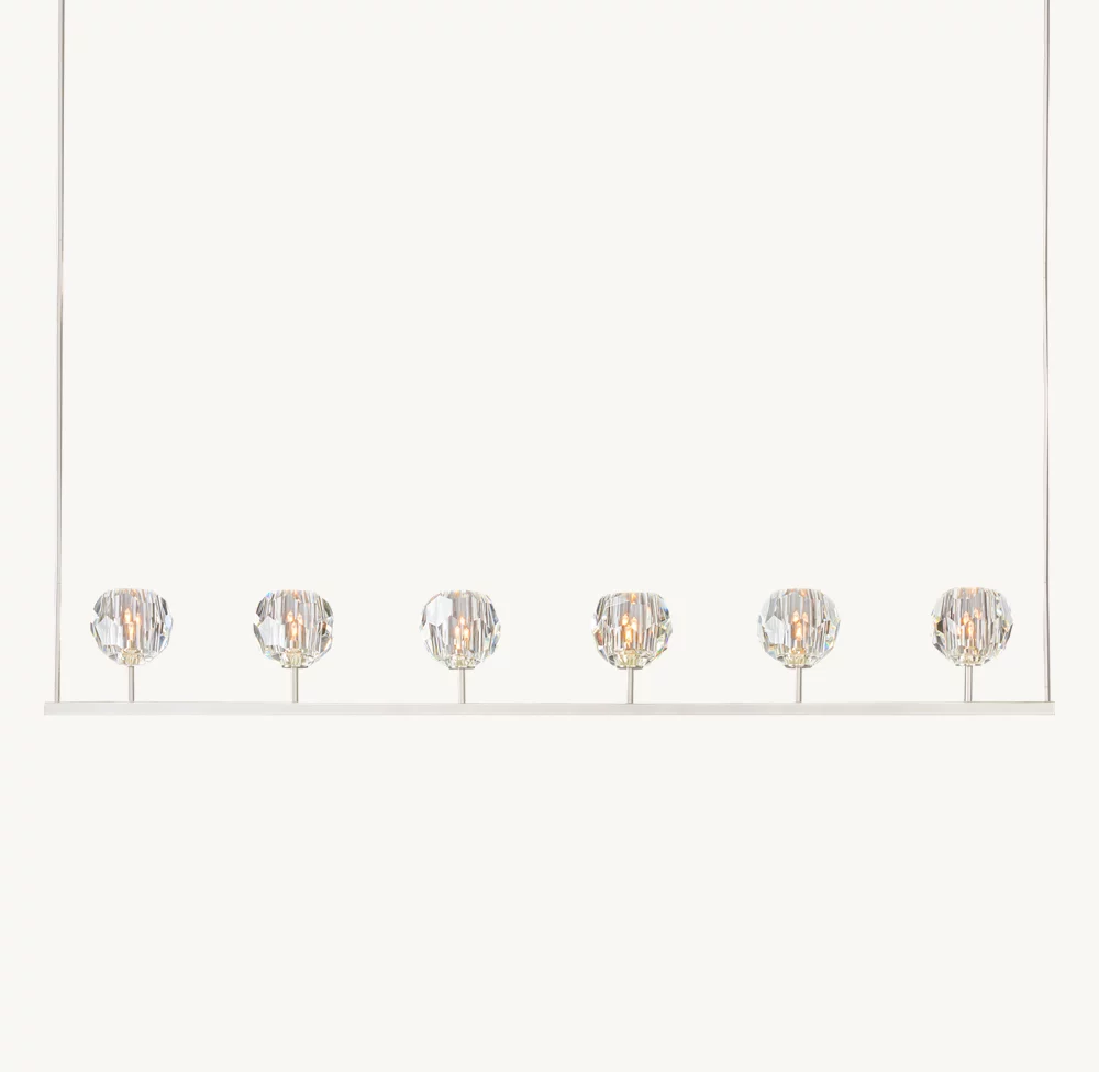 BOULE DE CRISTAL CLEAR GLASS LINEAR CHANDELIER 60