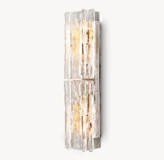 LATTICE CLEAR GLASS SCONCE