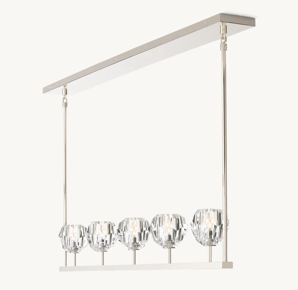 BOULE DE CRISTAL CLEAR GLASS LINEAR CHANDELIER 48