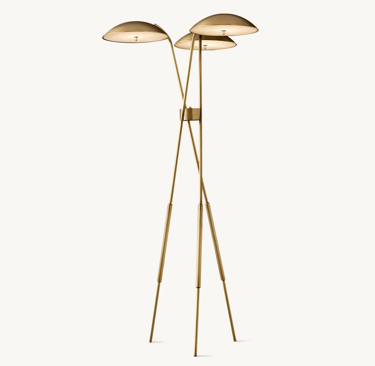 CARLSON TRIPOD FLOOR LAMP - Lacquered Burnished Brass
