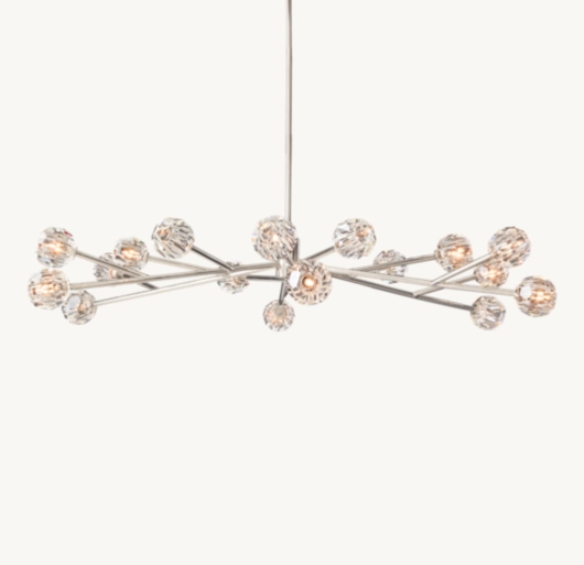 BOULE DE CRISTAL CLEAR GLASS ROUND CHANDELIER 72
