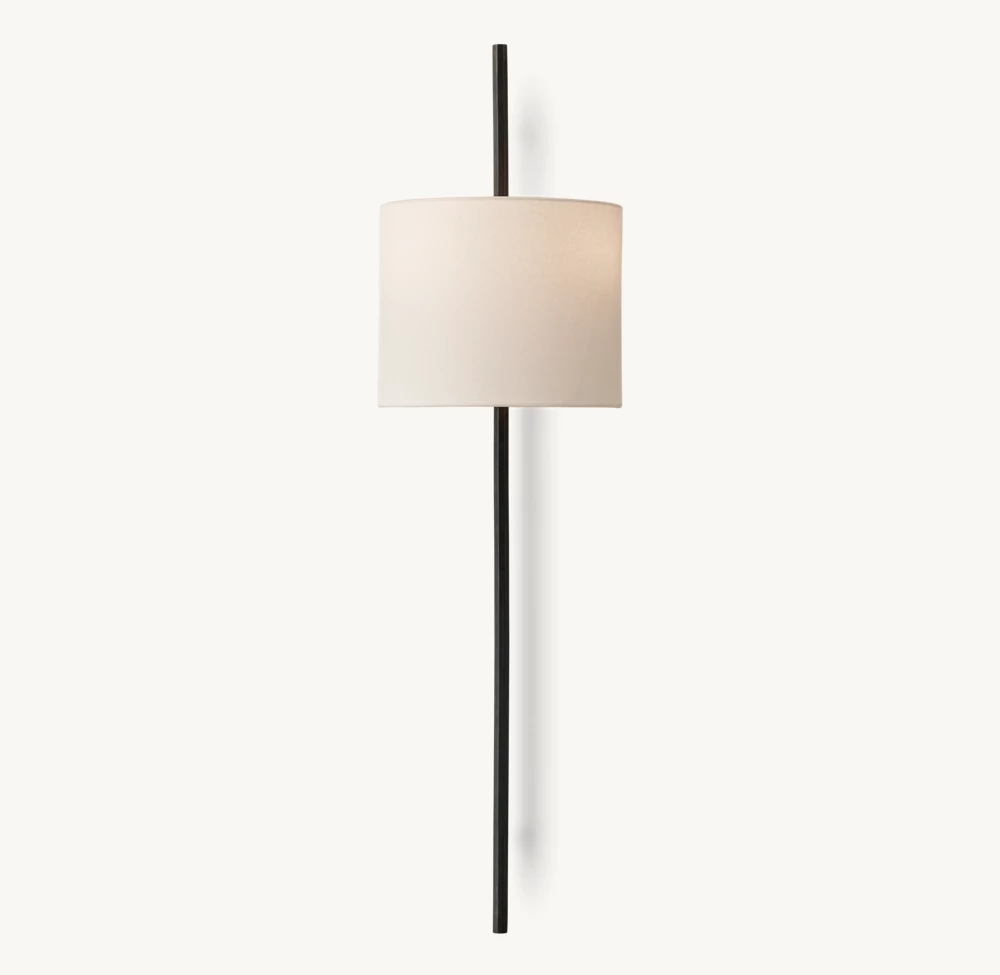VELA OCTAGONAL BAR SCONCE - ROUND SHADE - Image 1