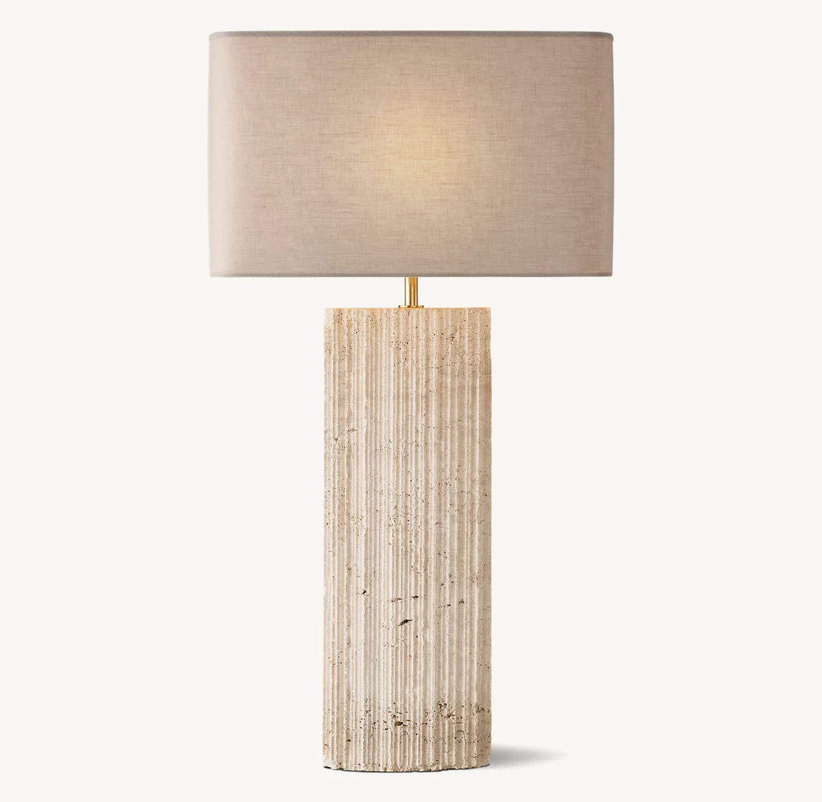 TALLADO CLASSICO TRAVERTINE CONVEX TABLE LAMP - Sand