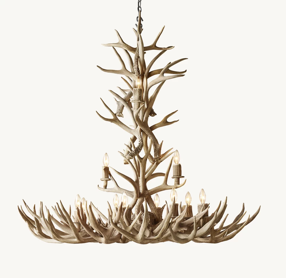 NATURAL ANTLER CHANDELIER 48