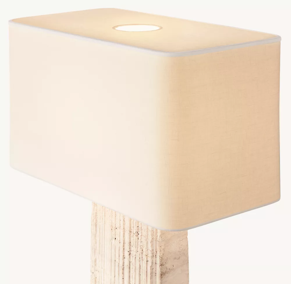 TALLADO CLASSICO TRAVERTINE CONVEX TABLE LAMP - Image 8