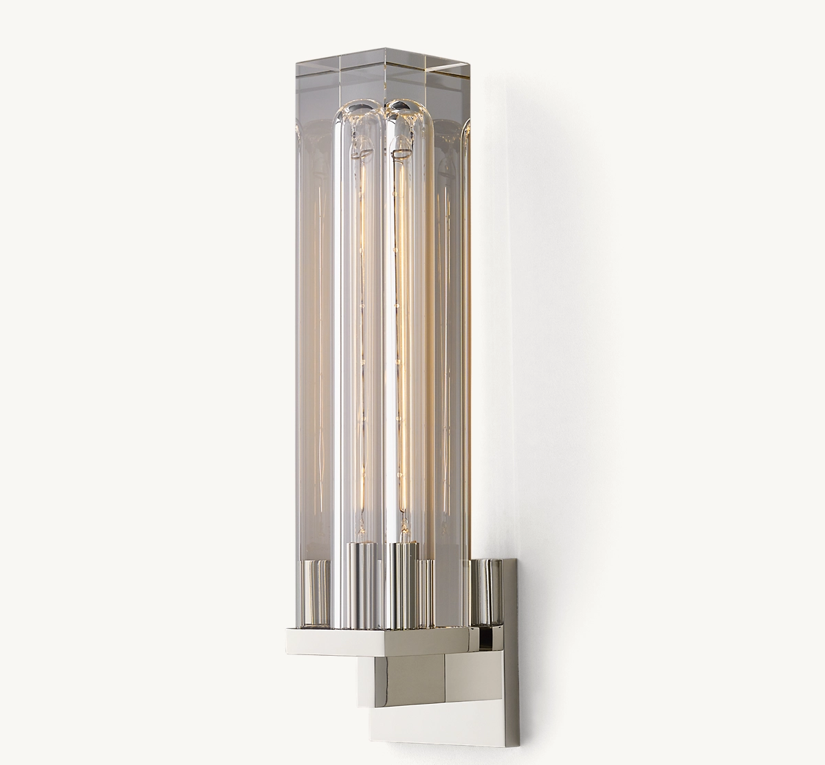 SAVILE RECTANGULAR SCONCE - Polished Nickel