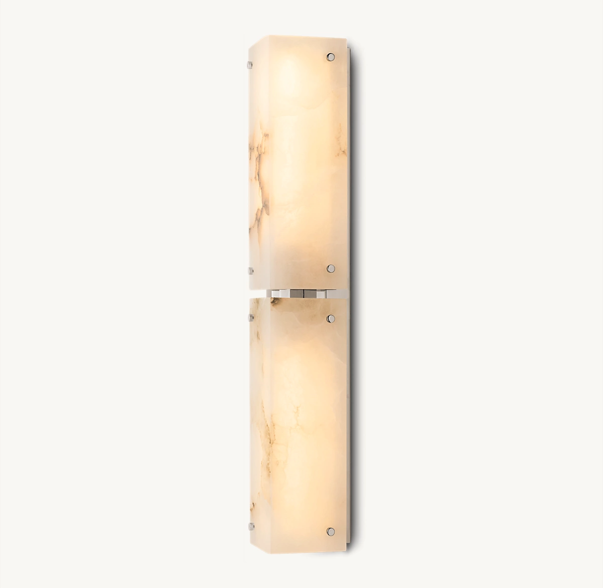 REYNARD ALABASTER GRAND SCONCE - Polished Nickel