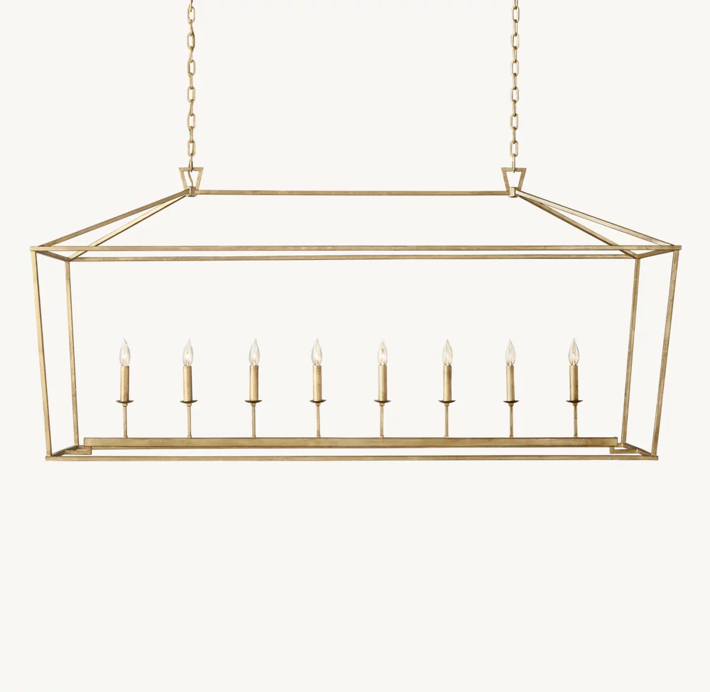 19TH C. ENGLISH OPENWORK RECTANGULAR CHANDELIER 72