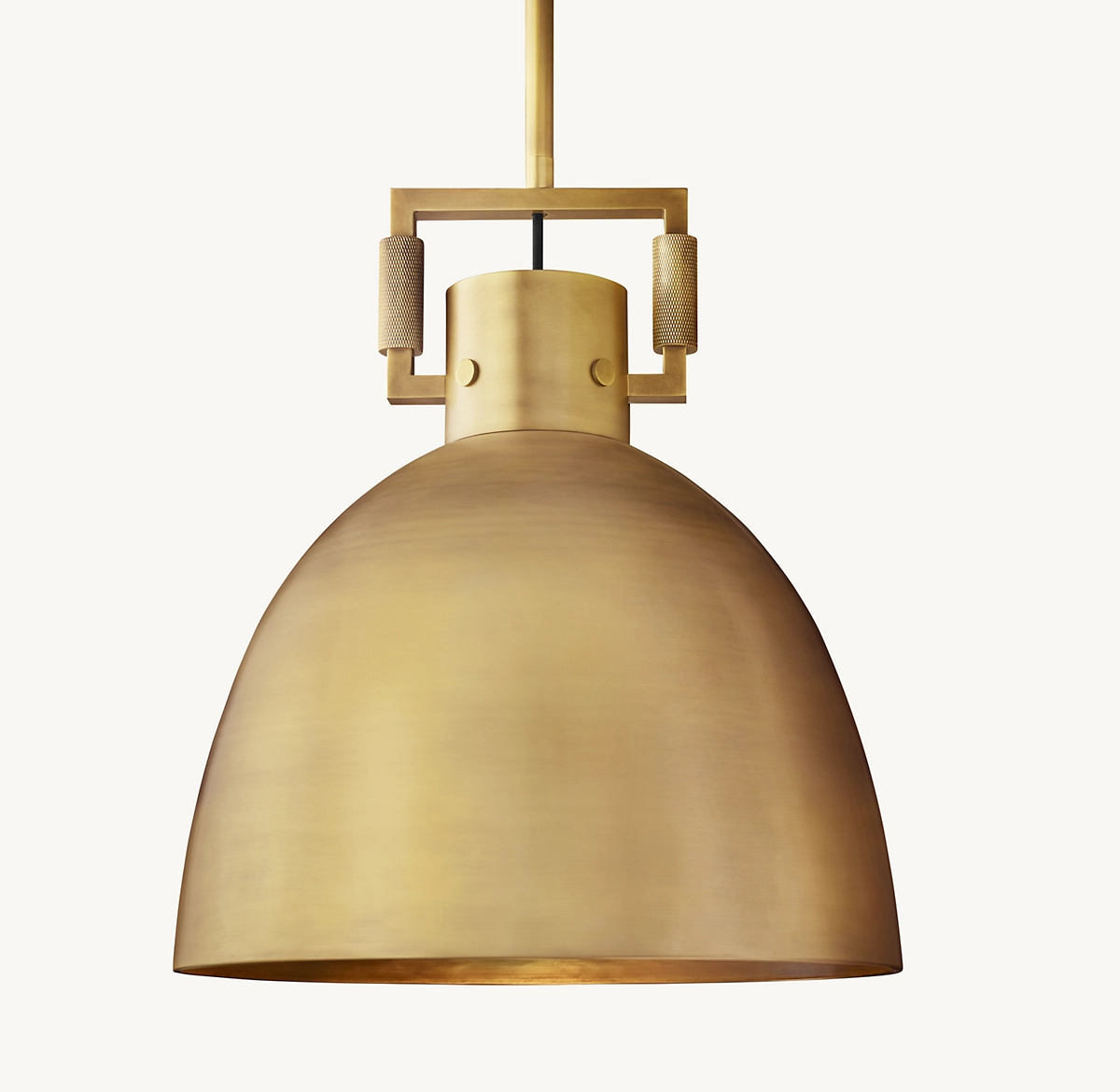MACHINIST METAL CLOCHE PENDANT - Lacquered Burnished Brass