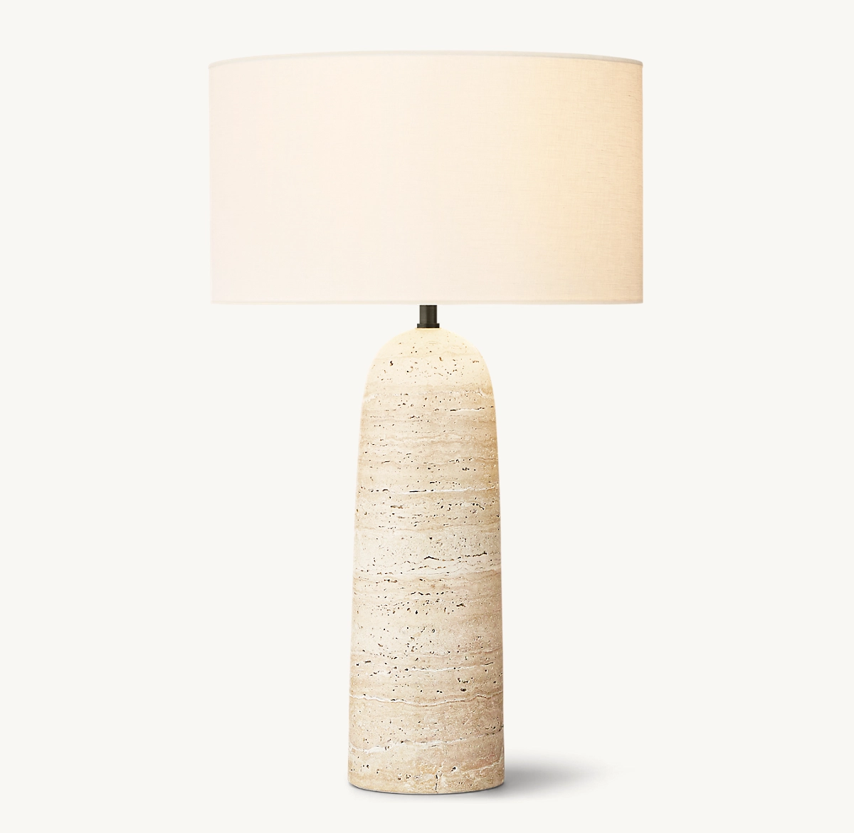SAREZZO STONE TAPERED TABLE LAMP - Travertine