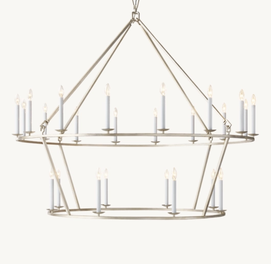 19TH C. ENGLISH OPENWORK TWO-TIER ROUND CHANDELIER 62