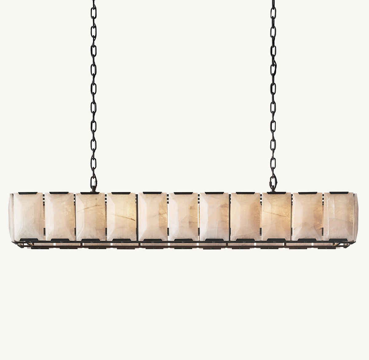 HARLOW CALCITE RECTANGULAR CHANDELIER 74