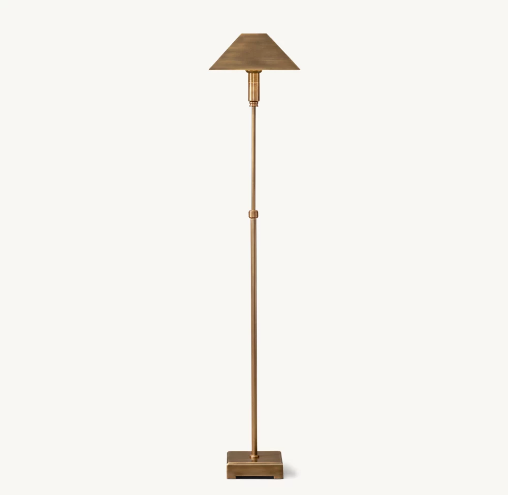 PYRAMID METAL SHADE TELESCOPING FLOOR LAMP - Image 1