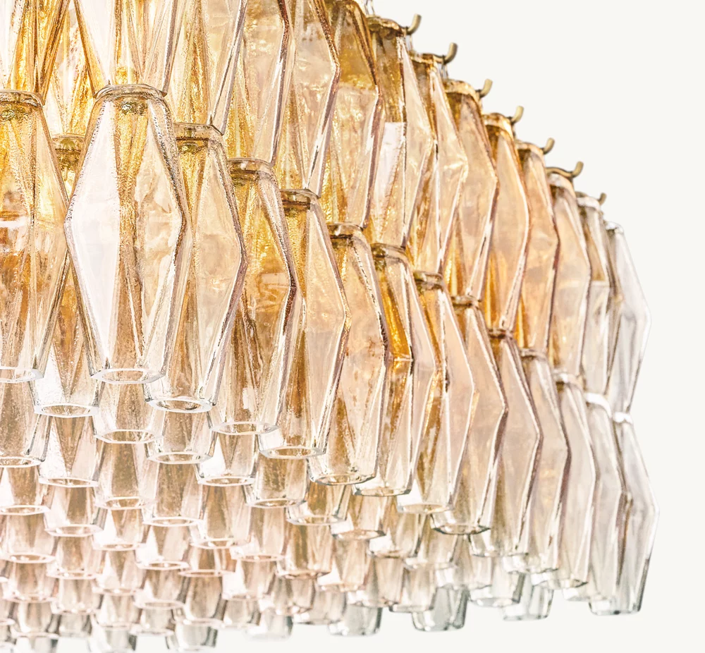 CHIARA SMOKE GLASS RECTANGULAR CHANDELIER 54