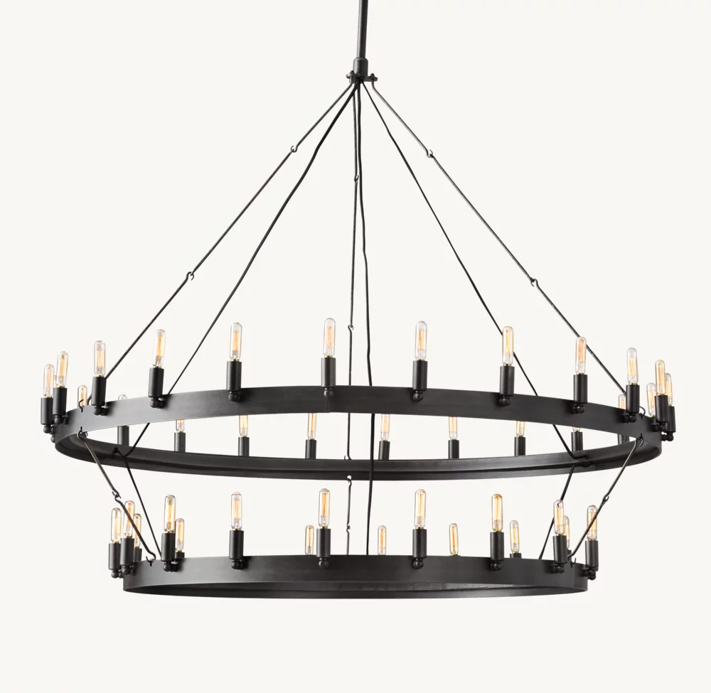 CAMINO VINTAGE FILAMENT TWO-TIER CHANDELIER 50