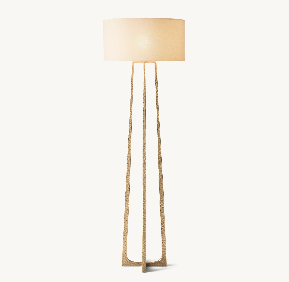 WRIGHT FLOOR LAMP - Hammered Brass