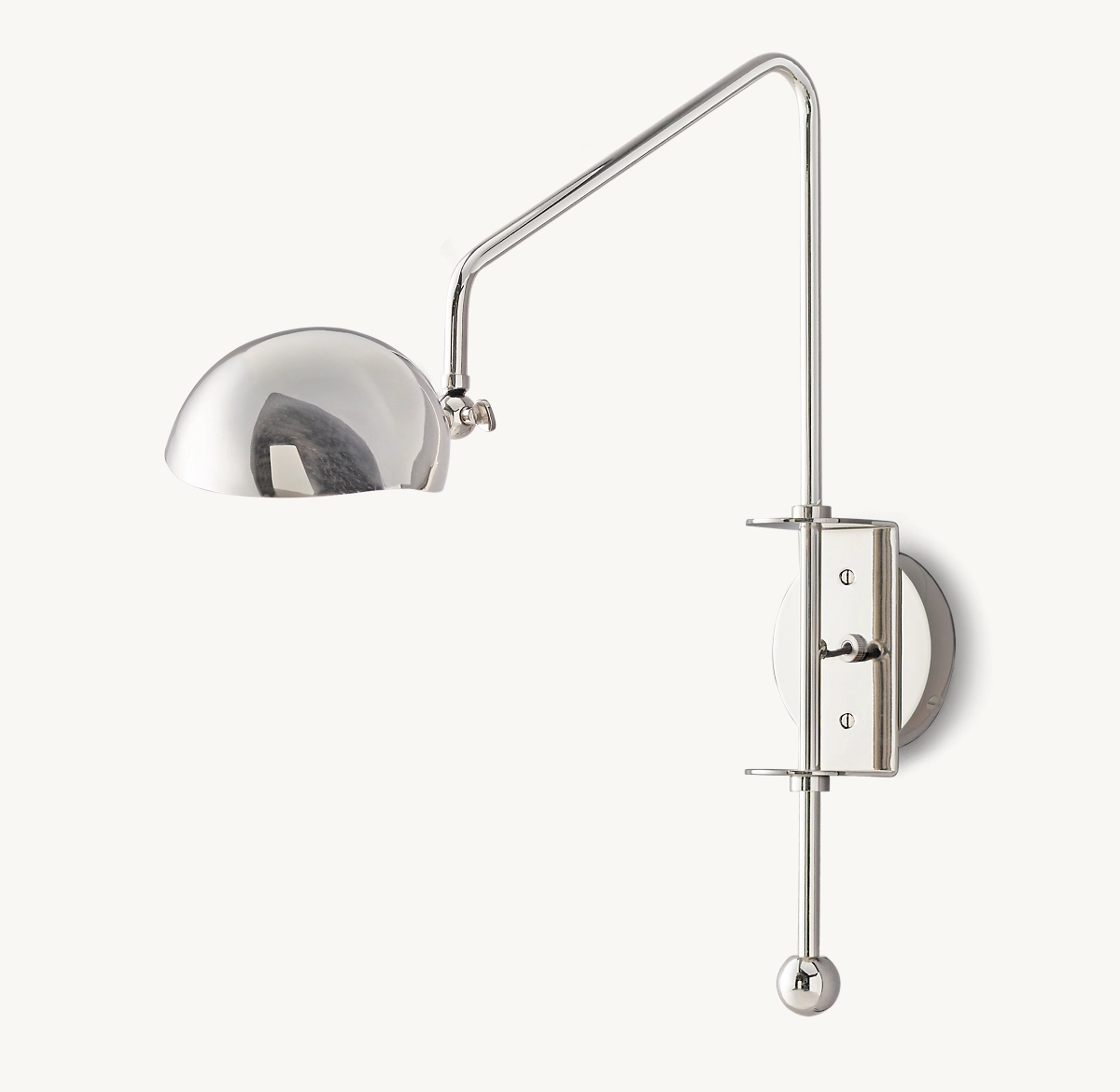 CONVESSI SWING-ARM SCONCE - Polished Nickel