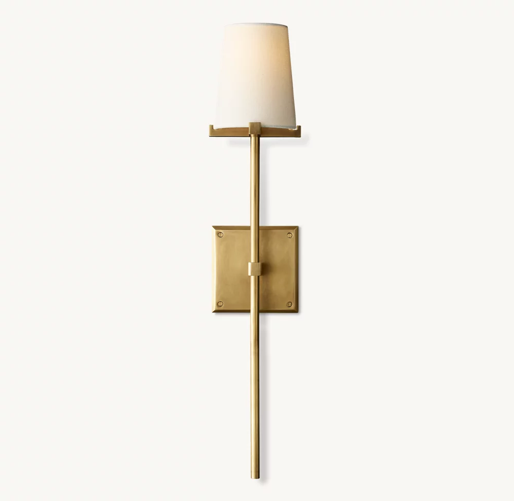PAUILLAC FABRIC SHADE TORCH SCONCE - Image 2