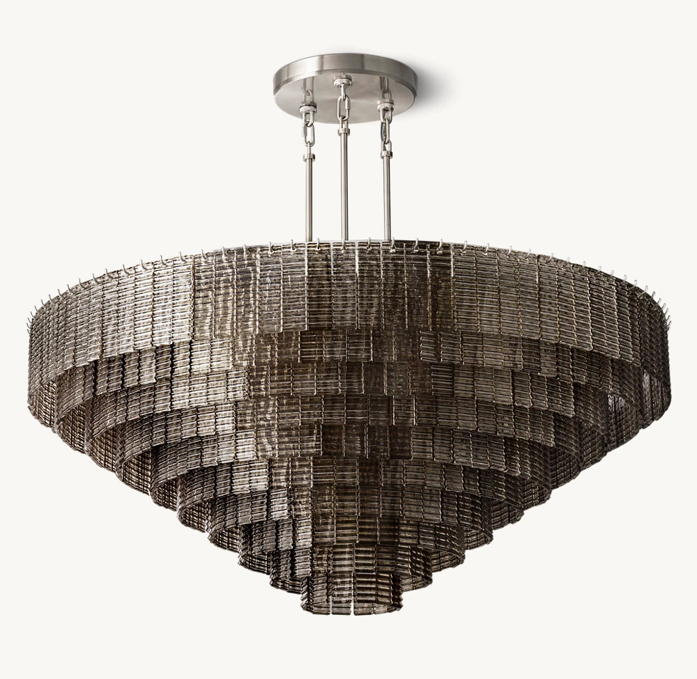 SIRENE SMOKE GLASS ROUND CHANDELIER 65