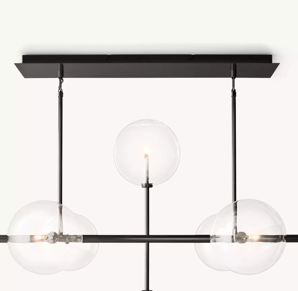 GLASS GLOBE MOBILE LINEAR CHANDELIER - Image 3