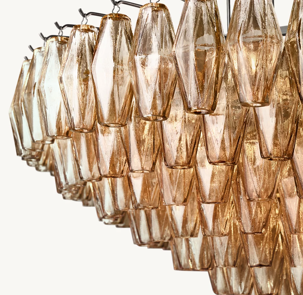 CHIARA SMOKE GLASS TIERED ROUND CHANDELIER 47