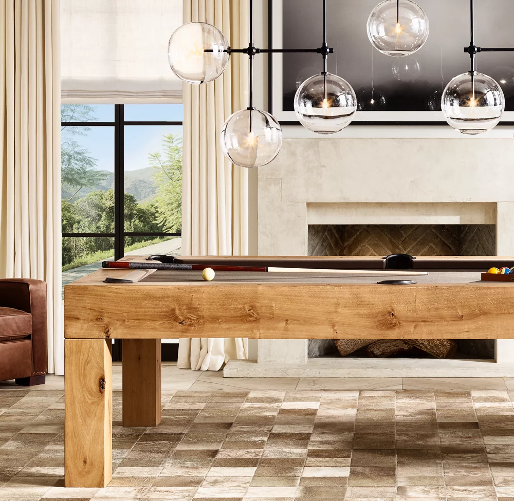 GLASS GLOBE MOBILE LINEAR CHANDELIER 60