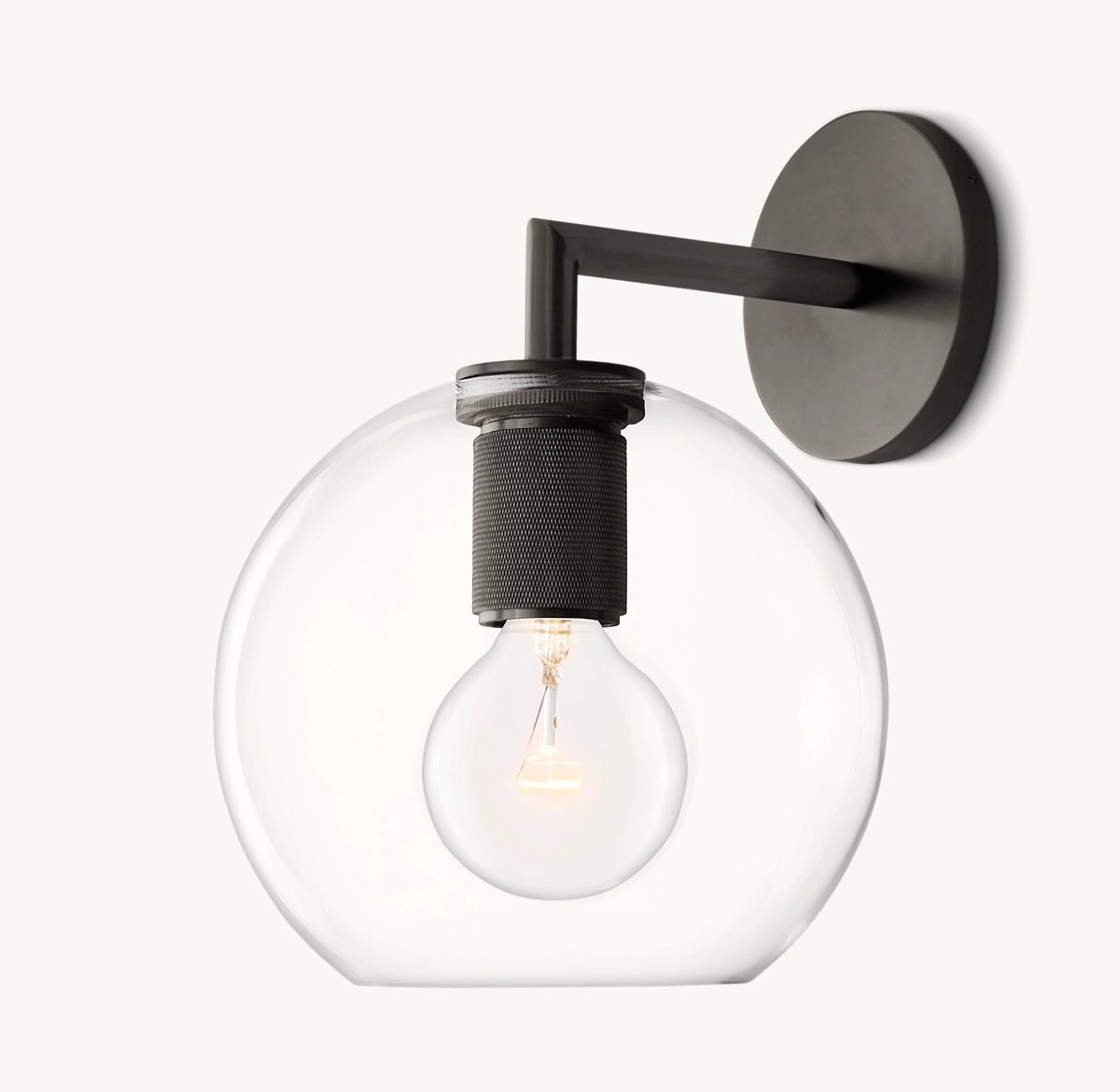 UTILITAIRE GLOBE SHADE SCONCE - Bronze