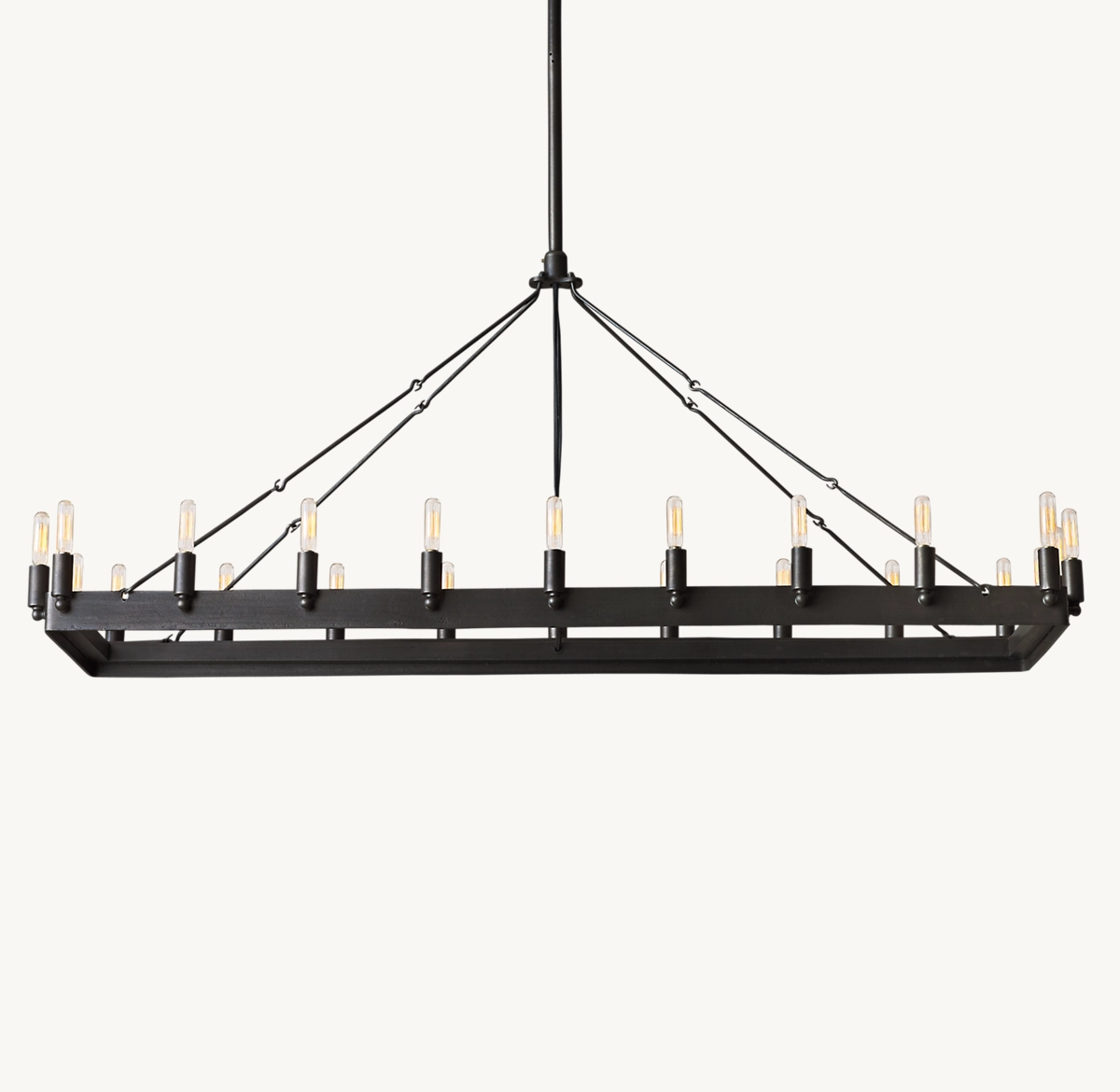 CAMINO VINTAGE FILAMENT RECTANGULAR CHANDELIER 52