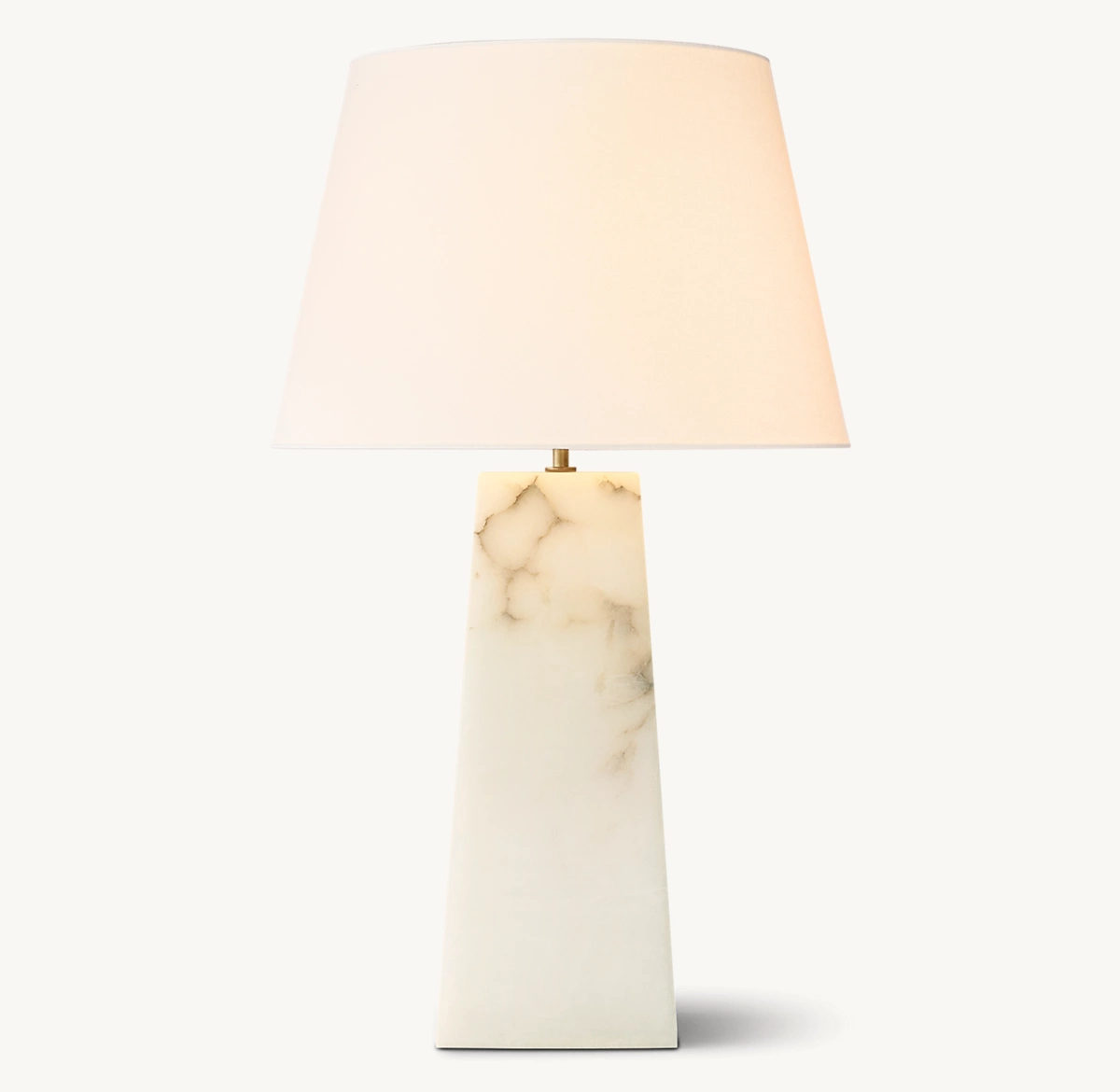 EVOKE ALABASTER TABLE LAMP – PYRAMID SHADE - Alabaster