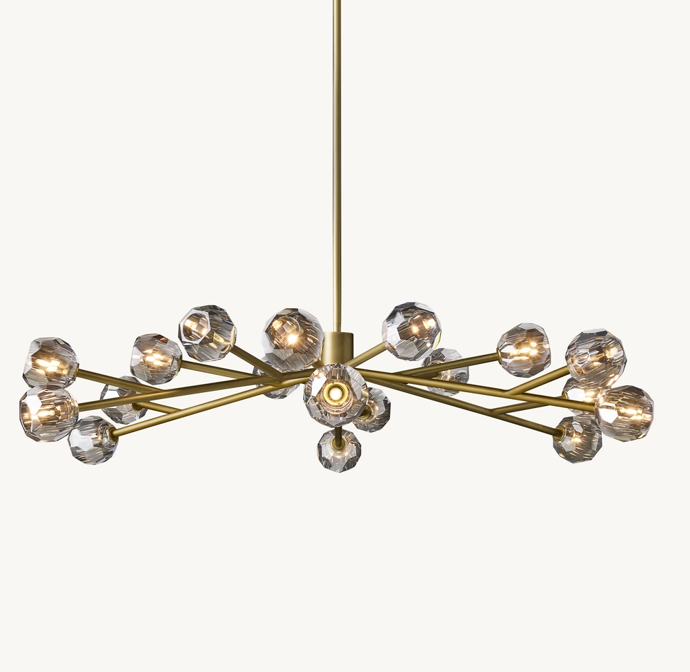 BOULE DE CRISTAL SMOKE GLASS ROUND CHANDELIER 60