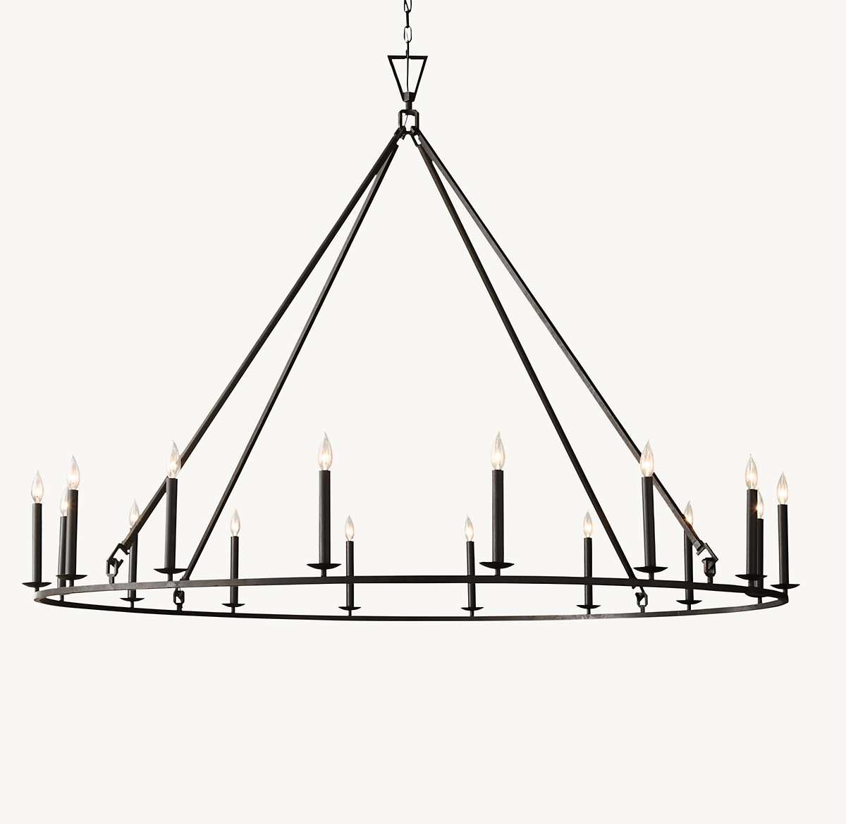 19TH C. ENGLISH OPENWORK ROUND CHANDELIER 72