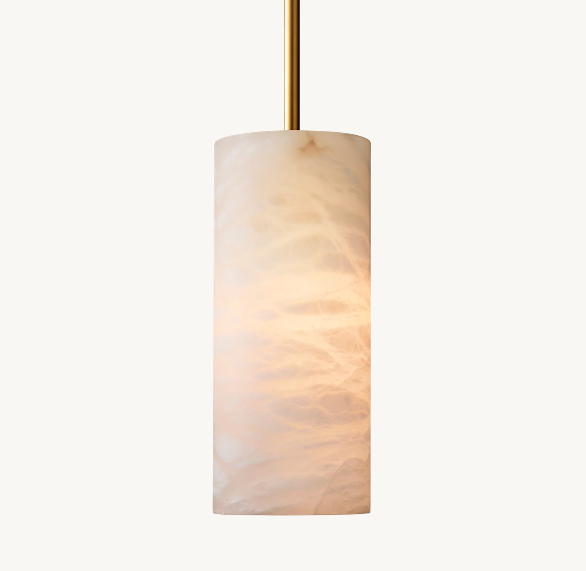 HAND-CARVED ALABASTER CYLINDER PENDANT 12