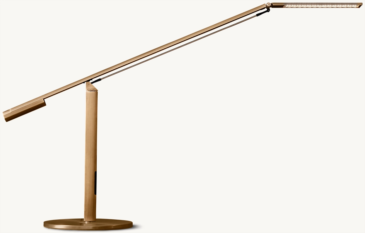 EQUO LED TASK TABLE LAMP - Lacquered Burnished Brass