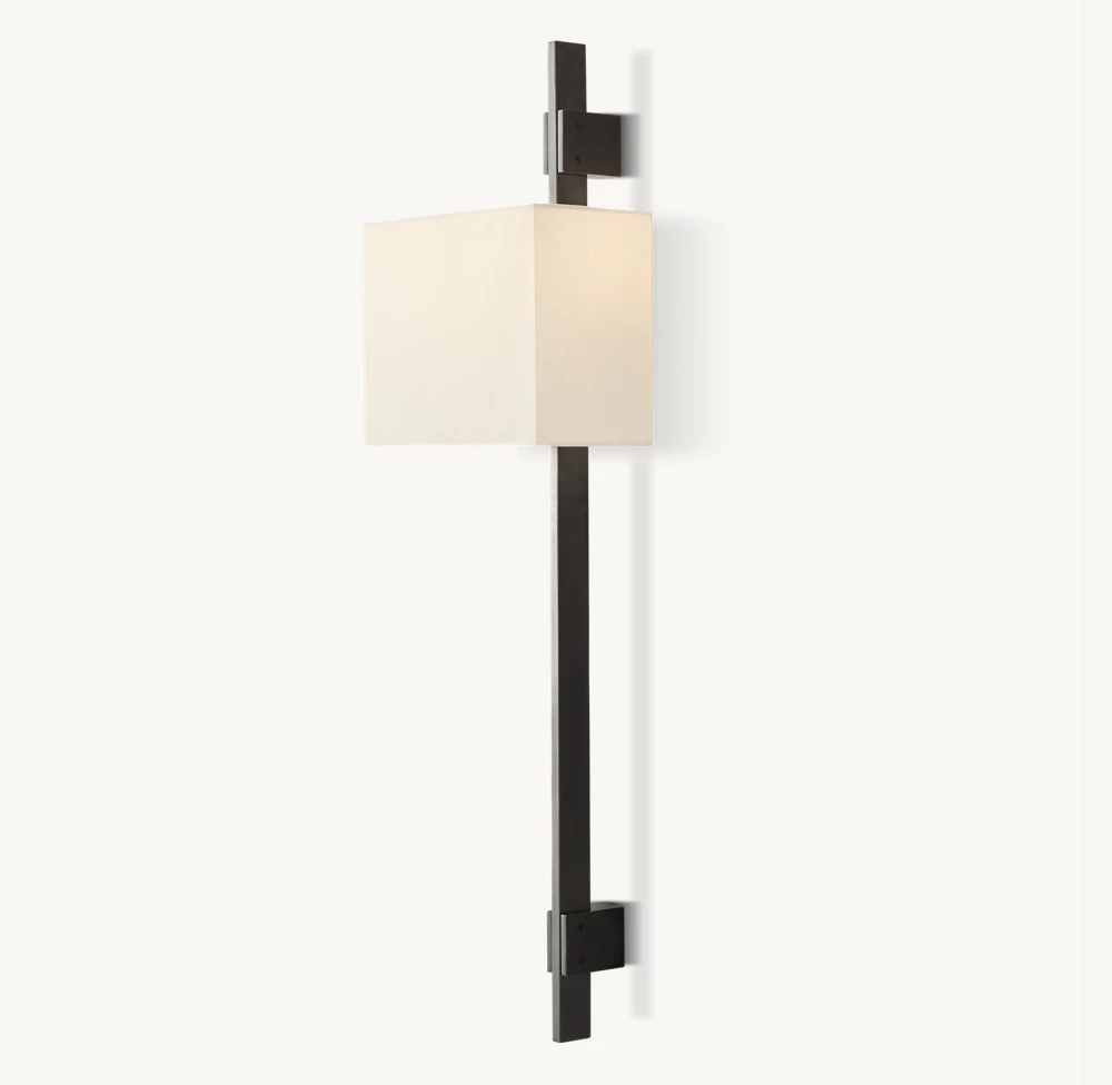 VELA RECTANGULAR BAR SCONCE - RECTANGULAR SHADE - Image 5